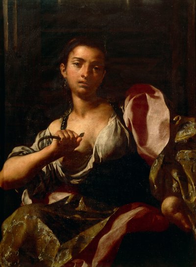 Cleopatra, av Giuseppe Bonito (1707-1789), olje på lerret, 99x74 cm, Ptolemaic Kingdom av Giuseppe Bonito