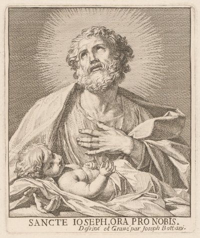 Den hellige Josef og Jesusbarnet av Giuseppe Bottani