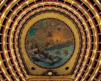 Taket malt av Giuseppe Cammarano (1766-1850), Teatro San Carlo (Royal Theatre of St Charles), Napoli, Campania, Italia av Giuseppe Cammarano