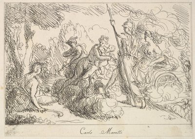 Guder og gudinner i et landskap, 1740-1802. av Giuseppe Canale