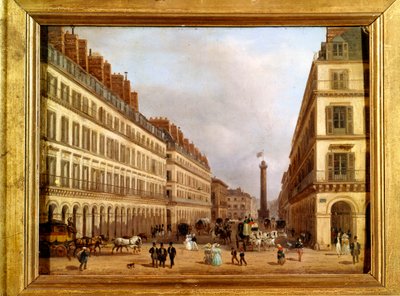La rue Castiglione i Paris i 1829 (maleri) av Giuseppe Canella