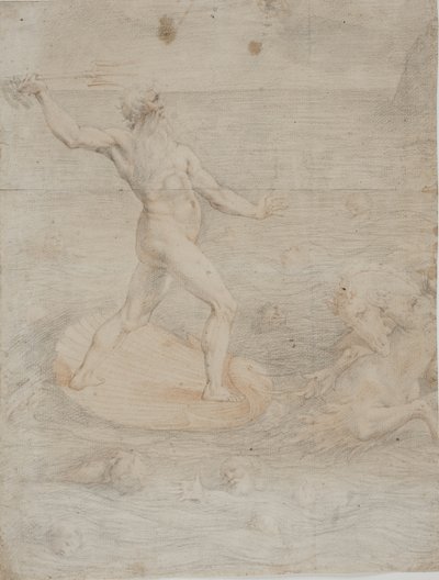 Neptun roet vinden fra stormen som spredte Aeneas sine skip av Giuseppe Cesari