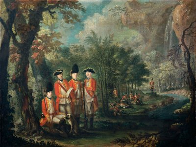 The 25th Regiment of Foot in Menorca (Menorca), ca. 1771 (olje på lerret) av Giuseppe Chiesa