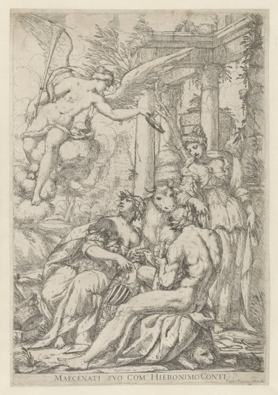 Allegori med berømmelse, Hercules og Europa av Giuseppe Diamantini