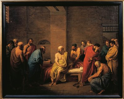 Italia, Cremona, Sokrates død av Giuseppe Diotti