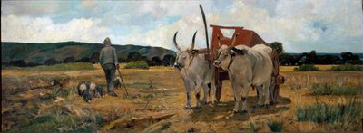 Landskap i Maremma (olje på lerret av Giuseppe Fattori