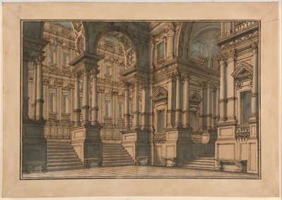 Scenedesign: Palace Interiør av Giuseppe Galli Bibiena