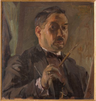 Selvportrett (olje på kryssfiner) av Giuseppe Graziosi