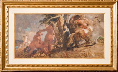 The Bathers and a Centaur (olje på kryssfiner) av Giuseppe Graziosi
