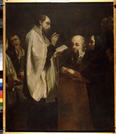 ""Bryllupet"" (Bryllupet) Maleri av Giuseppe Maria Crespi (1665-1747) rundt 1710 Hermitage Museum, St. Petersburg (Sankt-Petersburg) av Giuseppe Maria Crespi