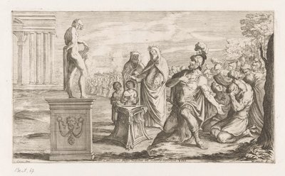 Aeneas tilbyr Apollo Kong Coelicolus dreper en okse på stranden (tittel på objekt) Omzwervingen van Aeneas (serietittel) L