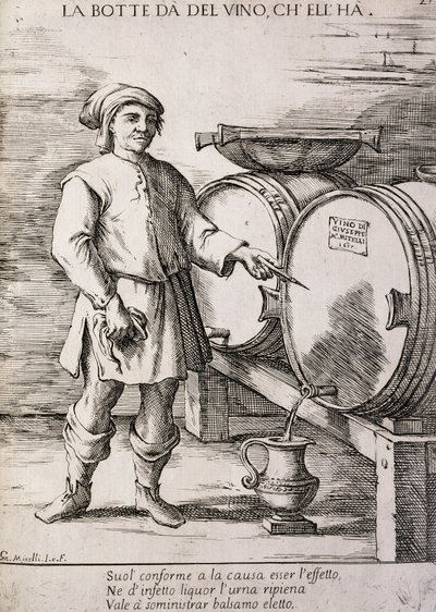 Fat som gir vin som inneholder, Ordtak av Giuseppe Maria Mitelli