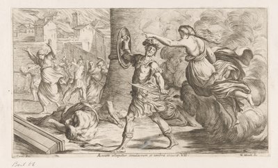 Geest van Creüsa verhitt aan Aeneas Aeneas blir adressert av bildet og skyggen av hulrommet (tittel på objekt) Omzwervingen van Aeneas (serietittel) L