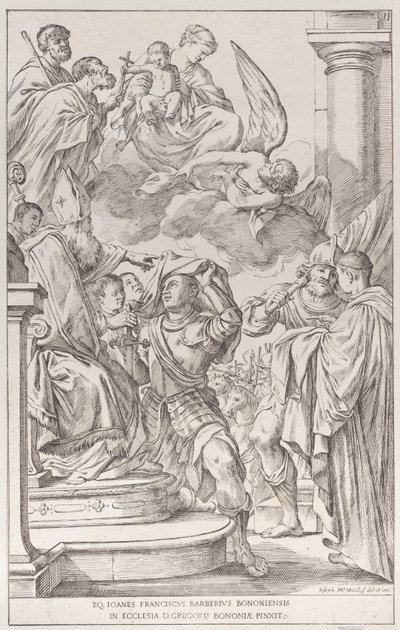 Plate 11: Saint William of Aquitaine, 1678. av Giuseppe Maria Mitelli