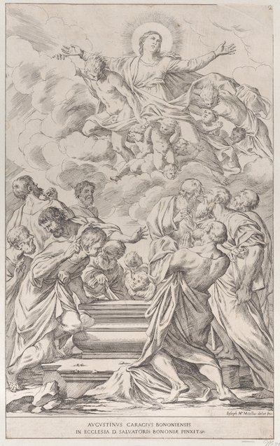 Plate 2: The Assumption of the Virgin, 1678. av Giuseppe Maria Mitelli