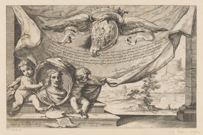 Ode til kunstneren Guercino Landskapsdesign av Guercino (serietittel) av Giuseppe Maria Roli