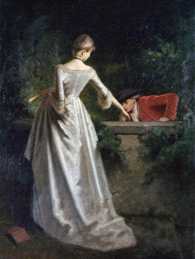 Gentleman kysser dames hånd av Giuseppe Mazza