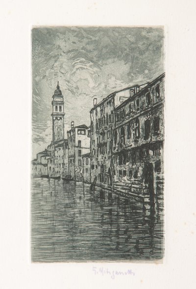 Venezia (etsing og akvatint på hvitt papir) av Giuseppe Miti Zanetti