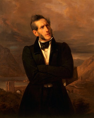 Portrett av Alessandro Manzoni (Milano av Giuseppe Molteni