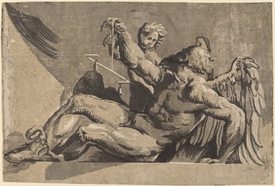 Saturn av Giuseppe Nicolo Vicentino, after Giovanni Antonio Pordenone