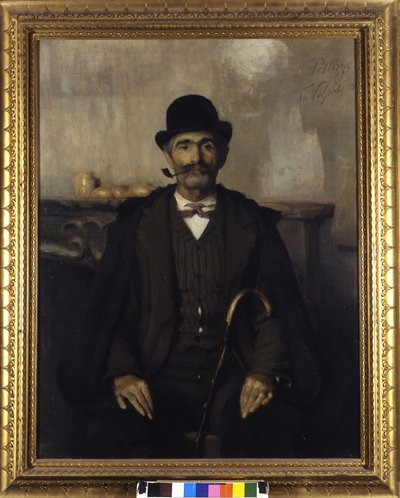 Giuseppe Giani, mekleren (Portrett av Giuseppe Giani, mekleren). Maleri av Giovanni Pellizza da Volpedo (1868-1907) av Giuseppe Pellizza da Volpedo