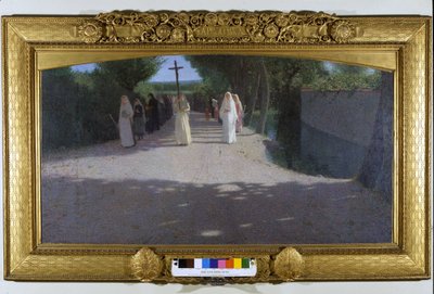 Opptoget. Maleri av Giovanni Pellizza da Volpedo (1868-1907) av Giuseppe Pellizza da Volpedo