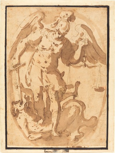 Saint Michael med Lucifer av Giuseppe Porta