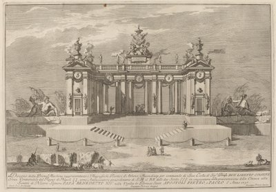 School of Athens Arcades, for "Chinea"-festivalen av Giuseppe Pozzi after Giuseppe Palazzi