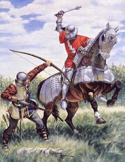 Rosekrigen (1455–1485): Slaget mellom kongehuset York og kongehuset Lancaster - Rosekrigen: Slaget utkjempet mellom huset York og huset Lancaster - av Giuseppe Rava