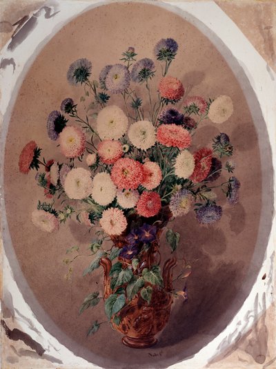 En haug med tusenfryd Akvarell av Giuseppe Roda (1800-tallet) 1863 Dim 70x51 cm Gener, Galleria d