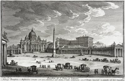 Basilica of Saint Peters, Vatikanet, ca. 1753 av Giuseppe Vasi