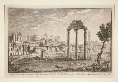En del av Campo Vaccino (En del av Campo Vaccino) av Giuseppe Vasi