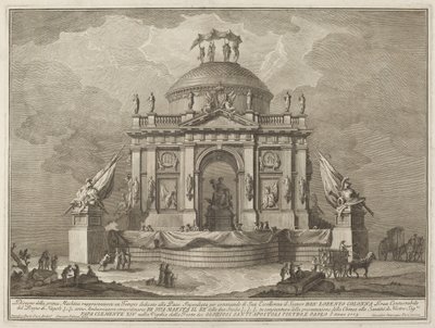 Et tempel dedikert til fred, for "Chinea"-festivalen av Giuseppe Vasi after Giuseppe Palazzi