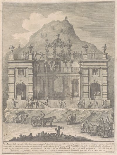 Den andre maskinen for Kina av 1778: En bolig nær Monte Testaccio av Giuseppe Vasi, after Giuseppe Palazzi
