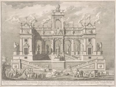 Prima Macchina for Chinea av 1764: A Capitol Building av Giuseppe Vasi, after Tommaso Catrani, after Paolo Posi