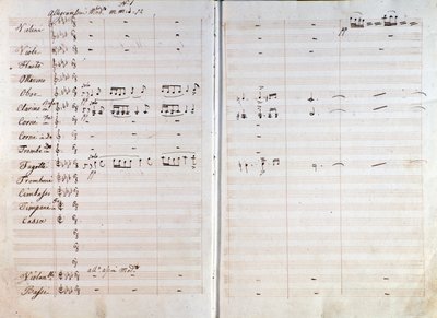 Dobbeltside med originalmusikk fra Macbeth-operaen av Giuseppe Verdi av Giuseppe Verdi
