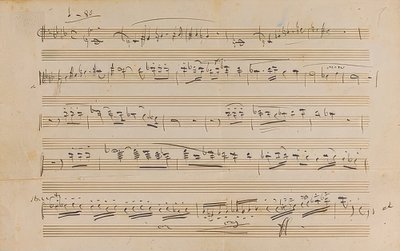 Manuskript: Opera Otello. 1887 av Giuseppe Verdi