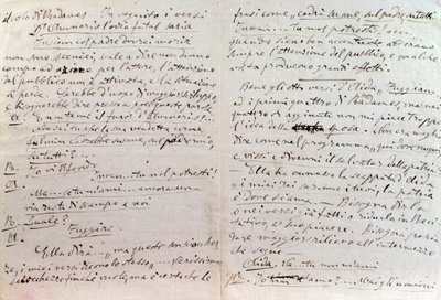 Håndskrevet brev fra Giuseppe Verdi til Aida librettos forfatter Antonio Ghislanzoni av Giuseppe Verdi