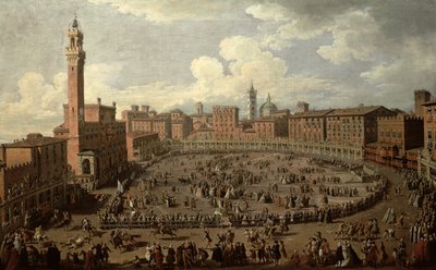 Palio, Piazza del Campo, Siena av Giuseppe Zocchi