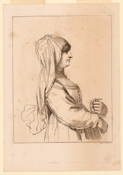 Kvinne med rosenkrans av Giuseppe Zocchi