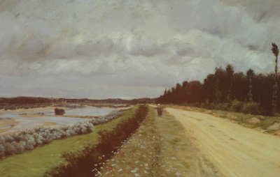 Landevei langs Ofanto, av Giuseppe de Nittis av Giuseppe or Joseph de Nittis
