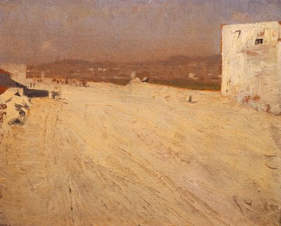Landskap i sol av Giuseppe or Joseph de Nittis