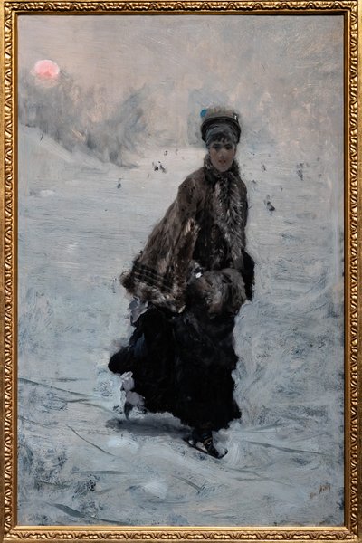 Skateren av Giuseppe or Joseph de Nittis