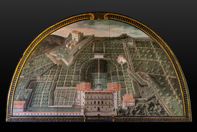 Pitti-palasset, Buboli-hagene og Belvedere-fortet i Firenze av Giusto Utens