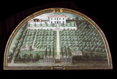 Utsikt over Villa di Marignolle nær Firenze, Italia (Tempera av Giusto Utens