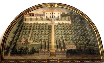 Villa di Marignolle av Giusto Utens (1500-tallet). av Giusto Utens