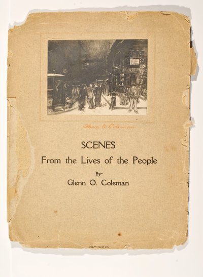 Scener fra folkets liv, portefølje uten tittel, ca. 1905-1906. av Glenn O Coleman
