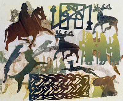 Ancient Traveler, 1995 (monotype) av Gloria Wallington