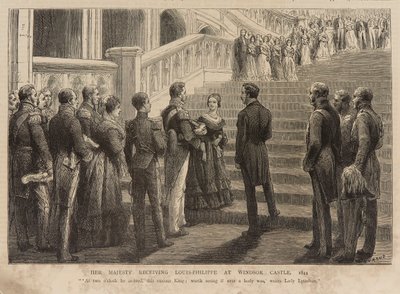 Dronning Victoria tar imot kong Louis Philippe på Windsor Castle av Godefroy Durand