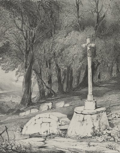 Kryss på veien fra Clermont til Royal, 1831. av Godefroy Engelmann